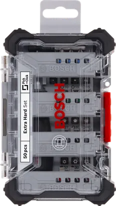 Juego de puntas de destornillador extra duras Bosch , 50 piezas.